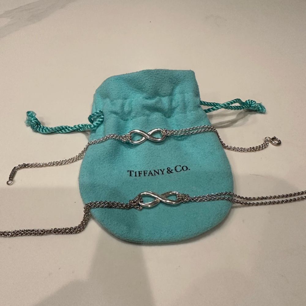 Tiffany & Co. Silver Infinity Necklace & Bracelet